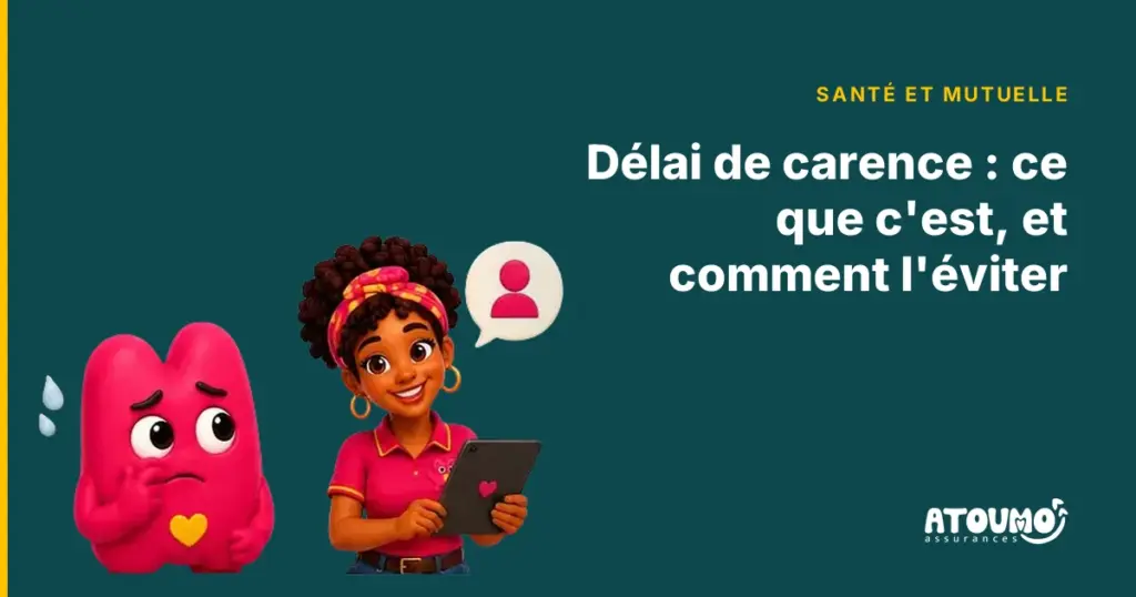 Lina consulte un dossier pendant que Mo s'inquiète — le délai de carence d'une mutuelle